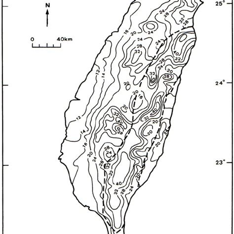 地勢圖|台灣等高線圖 Taiwan Contour Map